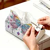 Big Butterfly DIY PULeather Diamond Painting Tissue Box for Adults Beginners Large Size Diamond Art Paper Storage Holder for Living Room Bedroom Bathroom Table Decor