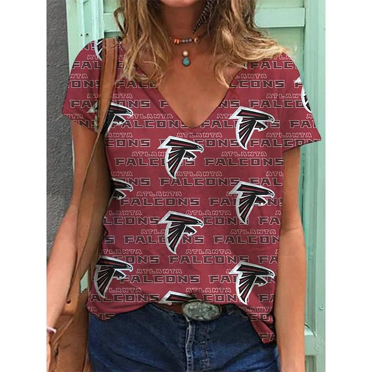 Atlanta Falcons Lightweight Short Sleeve V-Neck T-Shirt