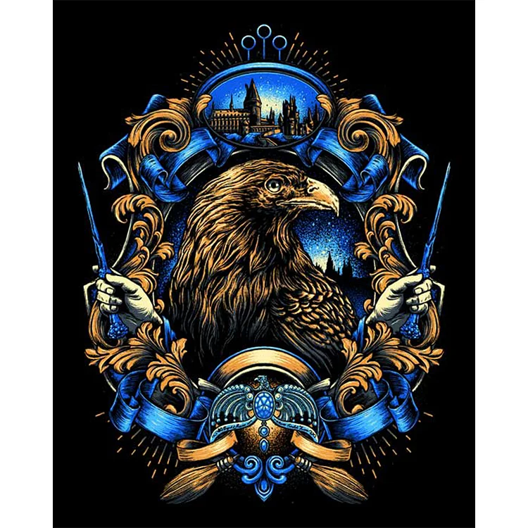 Harry Potter School Ravenclaw (40*50CM) 11CT Stamped Cross Stitch gbfke