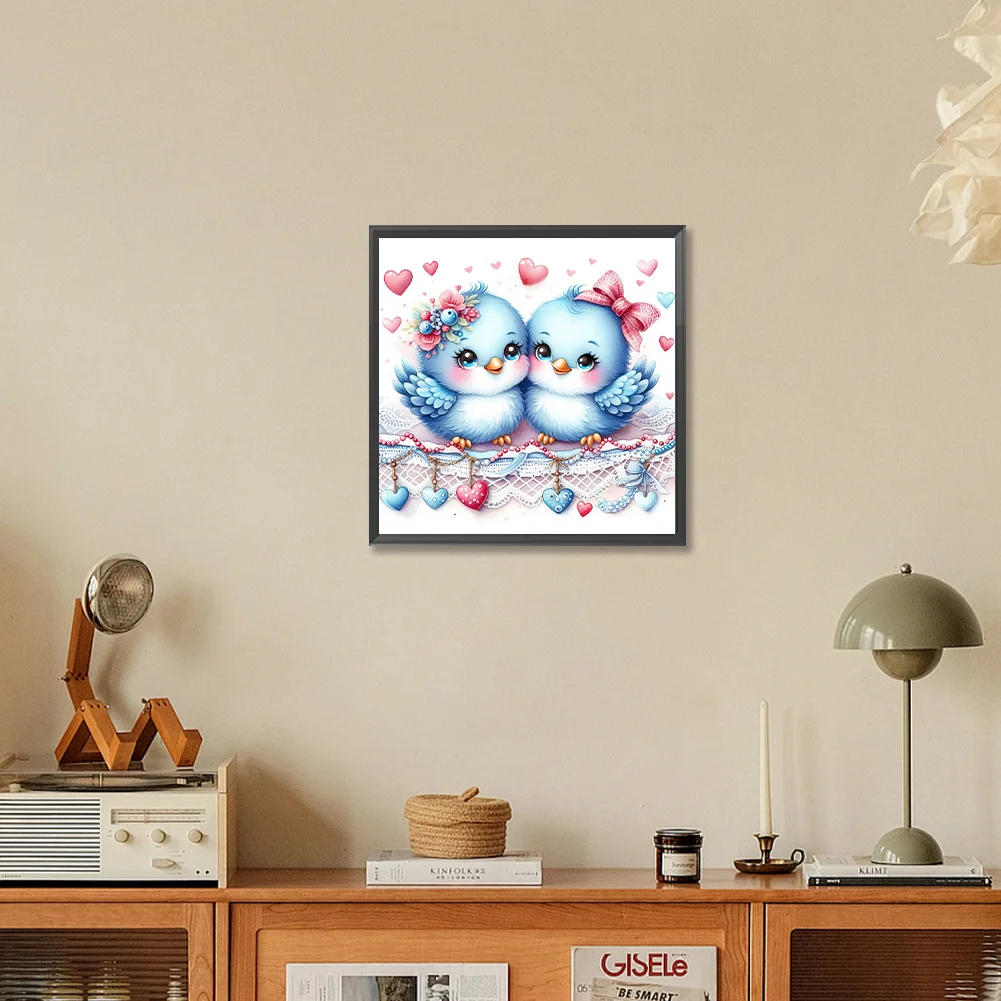 Diamond Painting - Full Round Drill - Cute Bird(Canvas|30*30cm)
