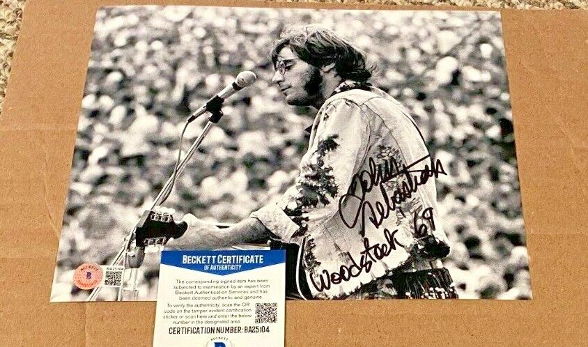 JOHN SEBASTIAN SIGNED 1969 WOODSTOCK 8X10 Photo Poster painting BAS LUVING SPOONFUL