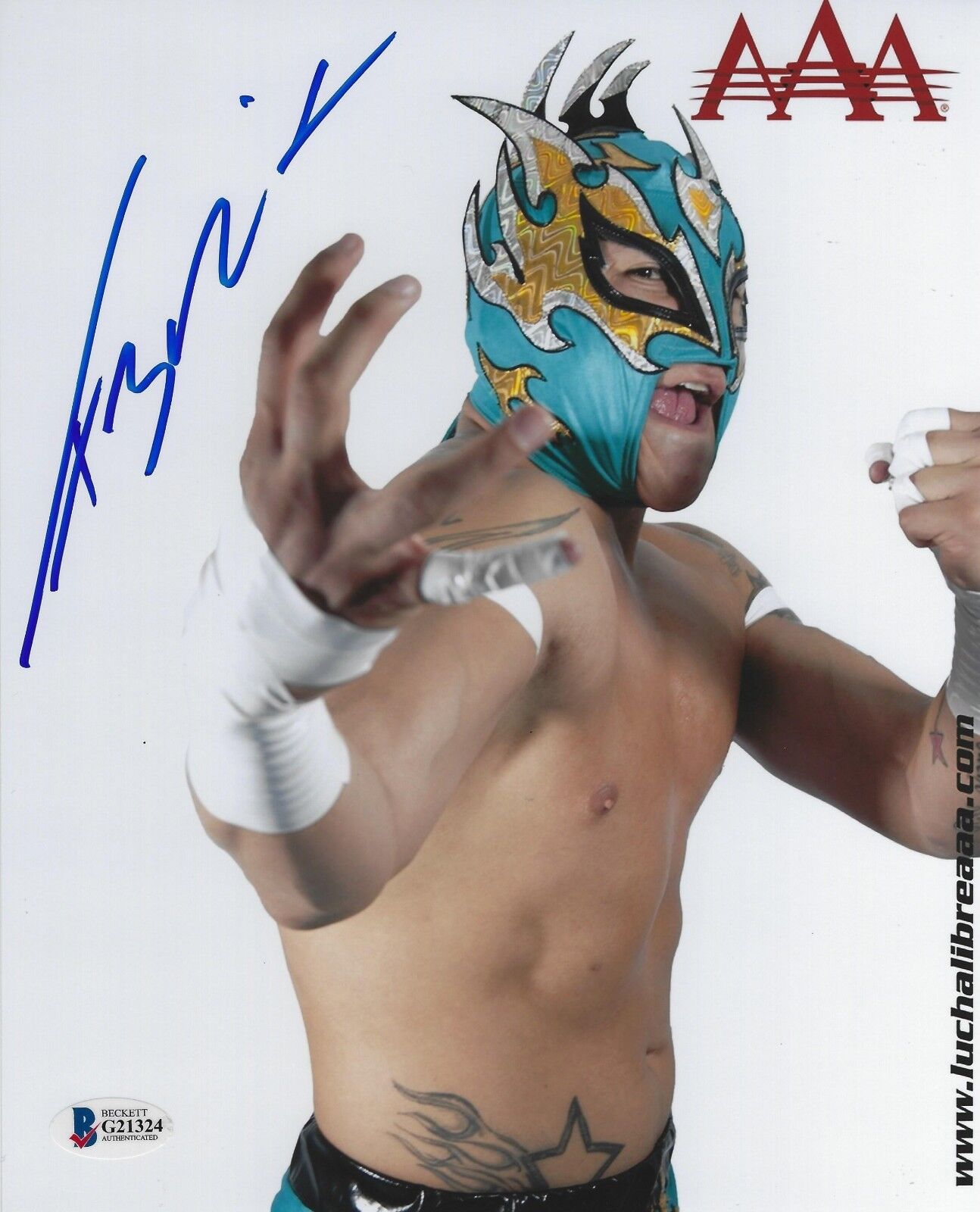 Rey Fenix Signed 8x10 Photo Poster painting BAS COA Lucha Underground Impact Wrestling AAA Libre