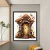 >SALE<Full Embroidery Cotton Thread 11CT Print Floral Mushroom Hut Cross Stitch50x60cm