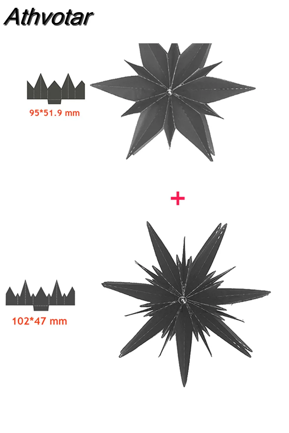 Athvotar styles 3D Folded Stars Creative Metal Cutting Dies for DIY Scrapbooking Paper Cards Crafts Making 2023 New