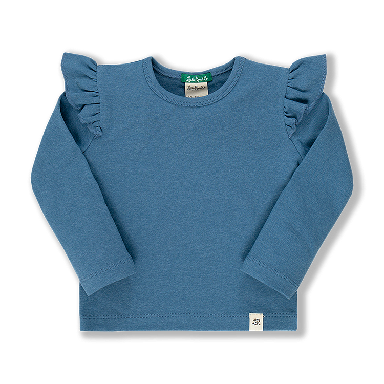 Bluefin Long Sleeve Flutter Top