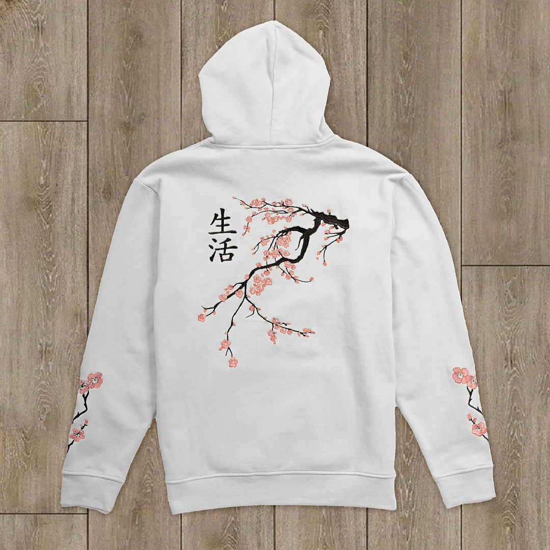 Vintage Tide Art Pattern Long Sleeve Hoodie