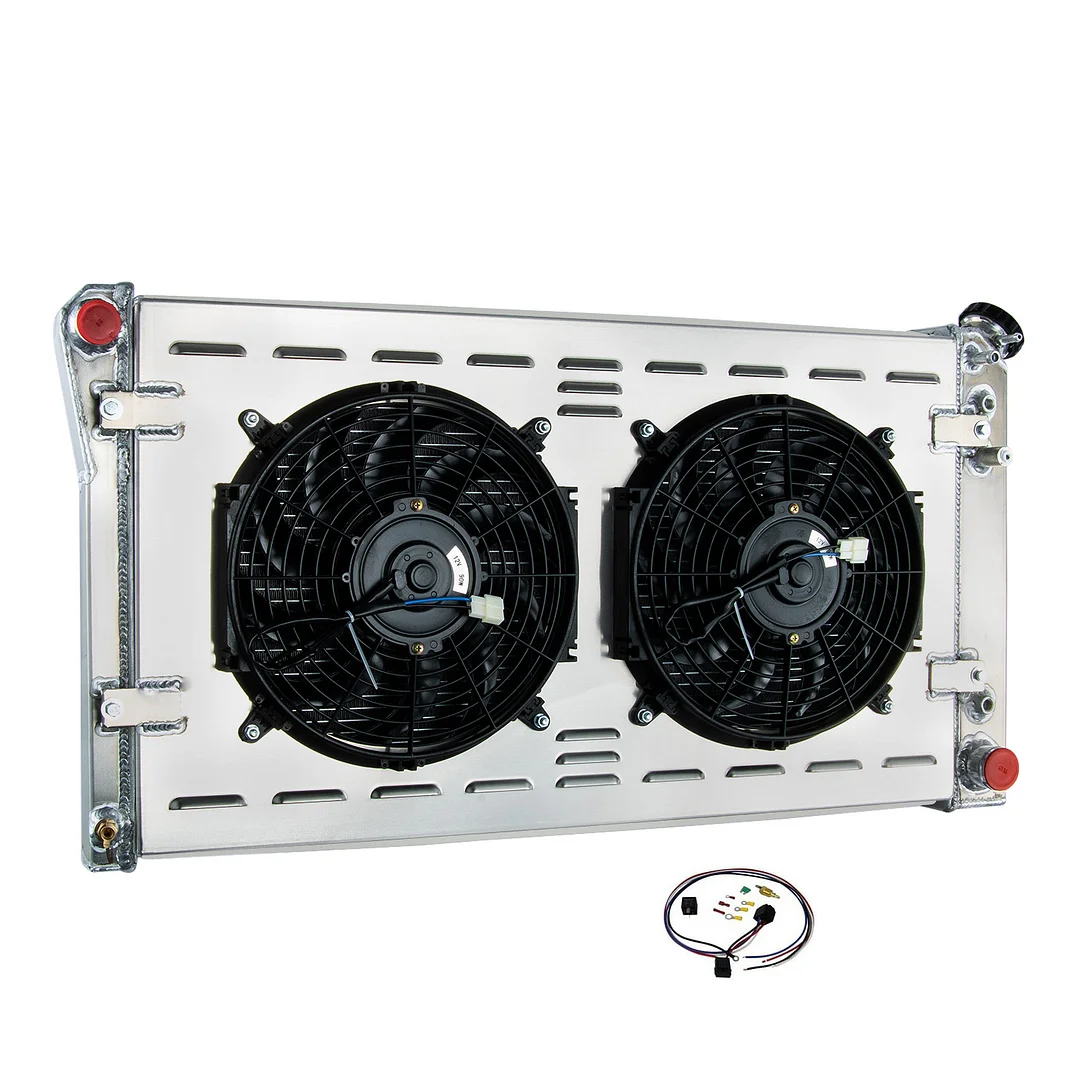 Alloyworks 3 Row Radiator Shroud Fan For 1991-1993 Chevy Caprice/Oldsmobile/Buick Roadmaster