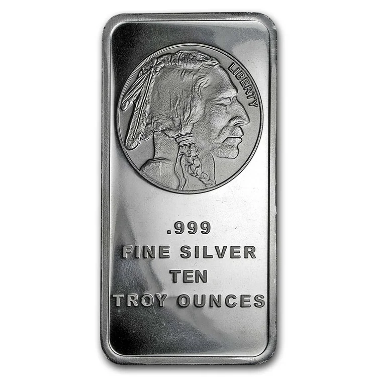 10oz Towne Buffalo Mint Silver Bar