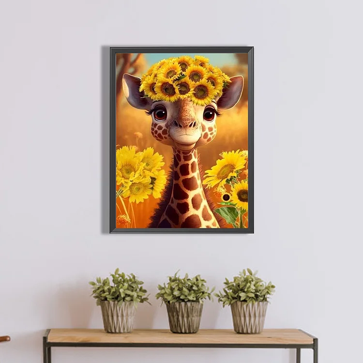 Full Round Drill Diamond Painting -Cute Giraffe - 30*40cm