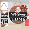 Diamond Painting Wooden Christmas Welcoming Words Hanging Ornament Kits