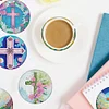 8Pcs/set Diamond Painting Cross Coaster Cup Cushion Home Decor