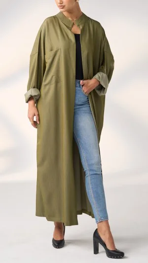 Cotton Linen Cardigan Abaya-inspireuse