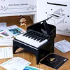 Playable Piano Calendar with 52 Music Scores Musical Scale Sticker USB Rechargeable 3D Piano Desktop Calendar Decoration Birthday Gift