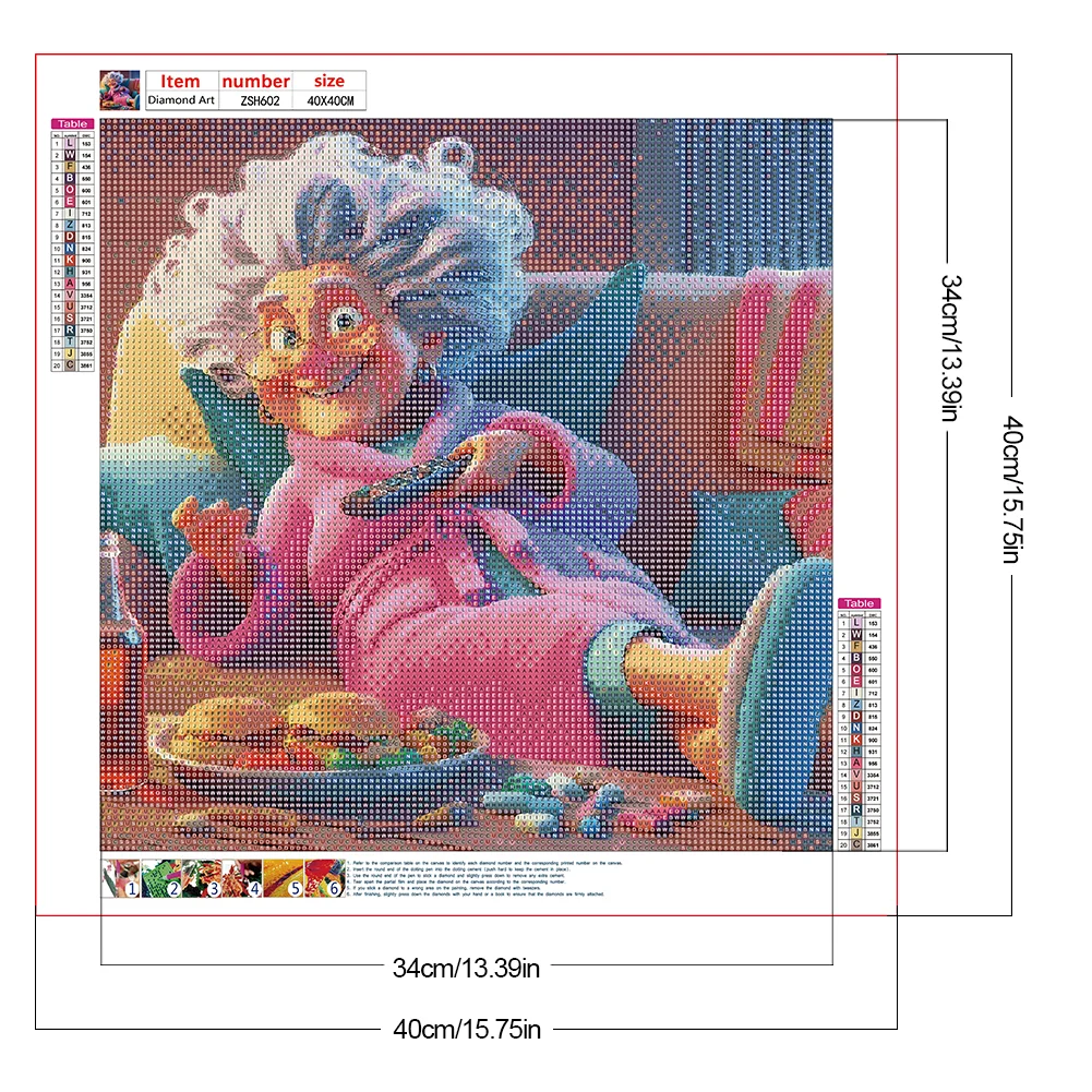 Diamond Painting - Full Round Drill - Grandma(Canvas|40*40cm)