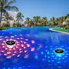 Solar-Powered Outdoor Water Float Light 5-Mode Fish Projection Lamp Pond Decorative Floating Lights Color Changing Hollowed-Out Pool Lights for Lake Garden Patio Over