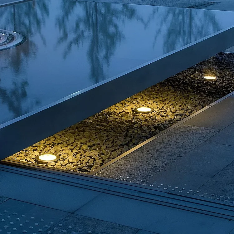 16 Pcs LED Recessed Deck Stair Lights Outdoor Step Lights Garden Lights In-ground Lights - Appledas