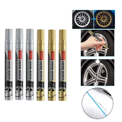 Dronehint 3pcs DIY Auto-Paint Repair Pen Car Scratch Remover Touch Up Chrome Marker Parts (For: Acura) Parts