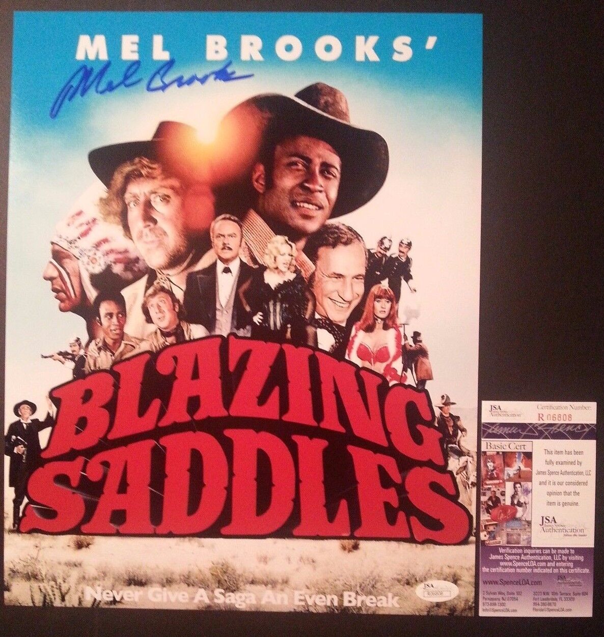 MEL BROOKS Hand-Signed BLAZING SADDLES