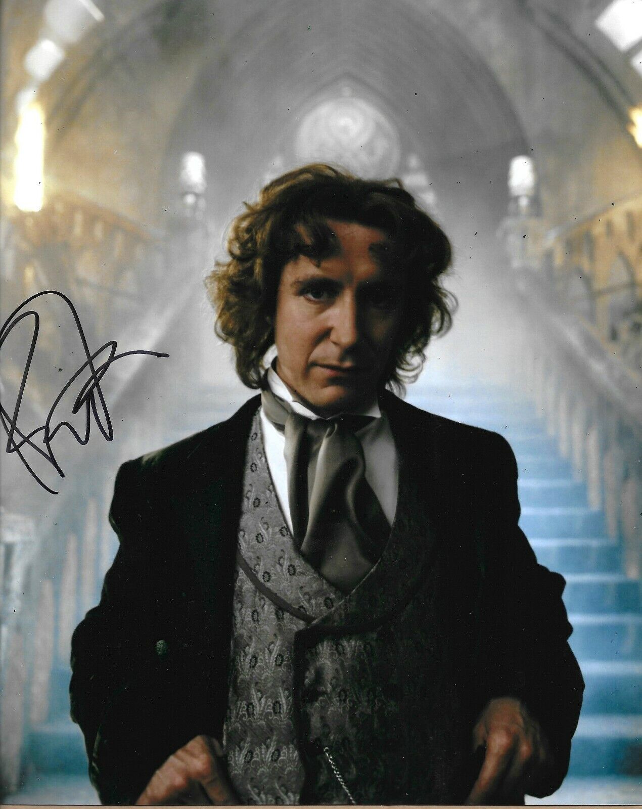 Paul McGann Signed Doctor Who 10x8 Photo Poster painting AFTAL