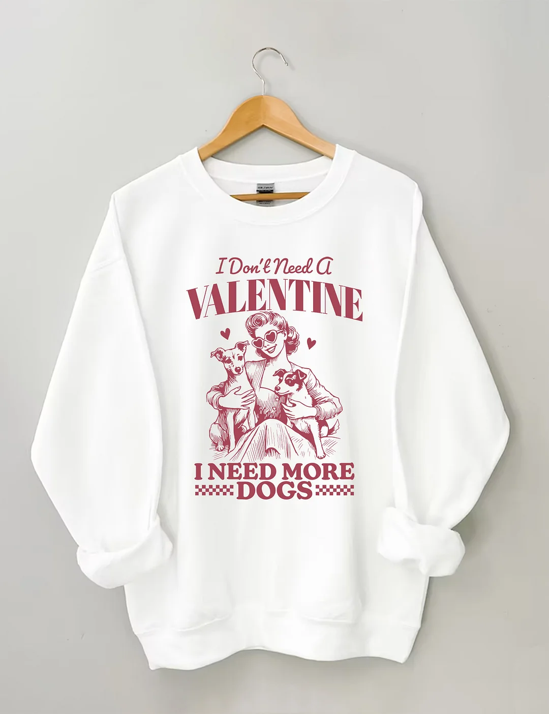 Vintage Valentine Love Dogs Sweatshirt