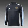 2025 Argentina Half-Pull Training Suit Dark Gray Football Shirt 1:1 Thai Quality