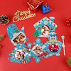 10Pcs Christmas Diamond Painting Photo Frame Hanging Pendant for Xmas Tree