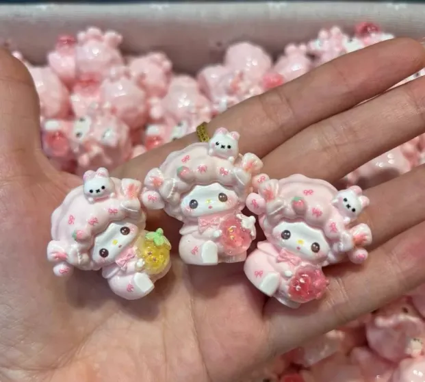 Mini Lamb with Fruit Charm Set