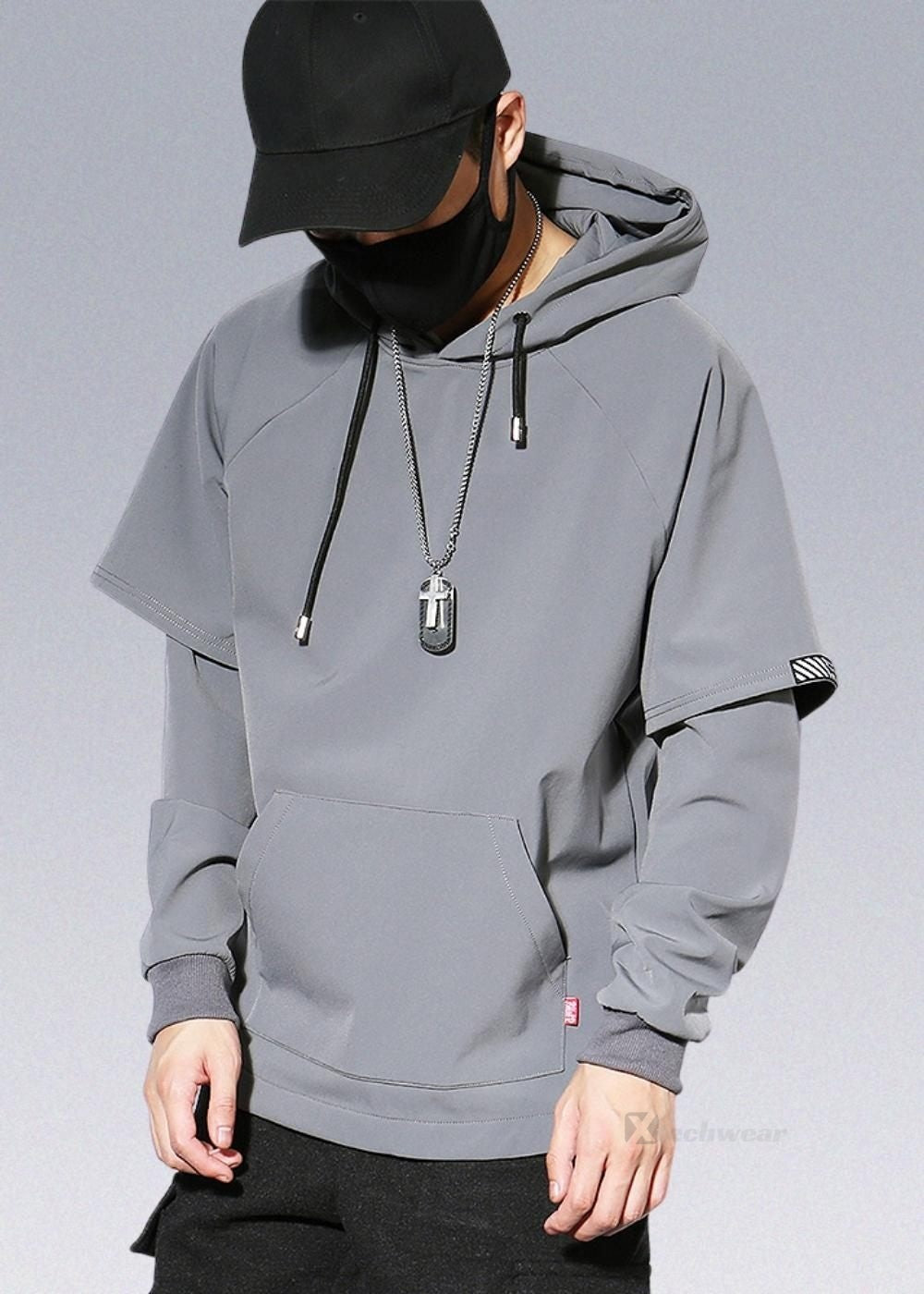 Fake 2-Piece Hoodie JIYE HEAVY INDUSTRY techwear-x