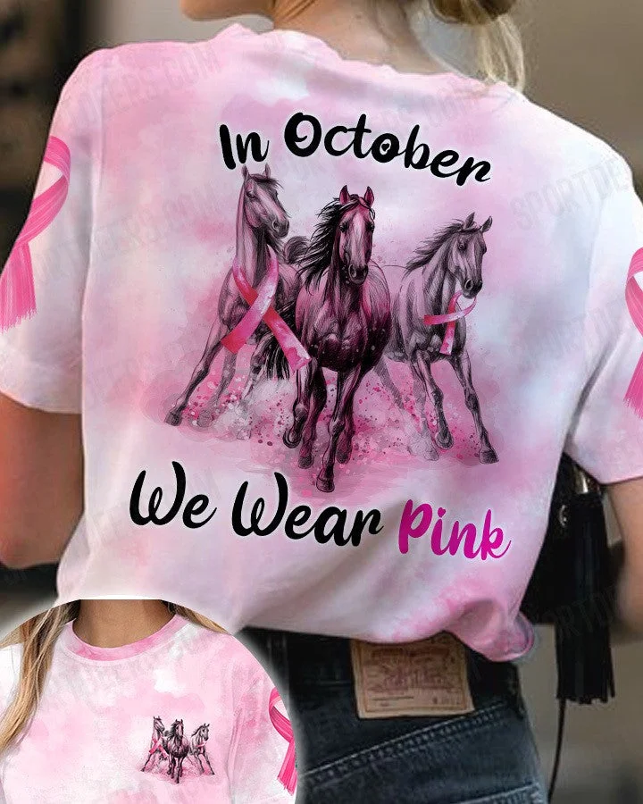 Horses Breast Cancer Tee
