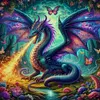 (Multi-Style) Dragon-11CT Stamped Cross Stitch 50*50cm tapestrymarket