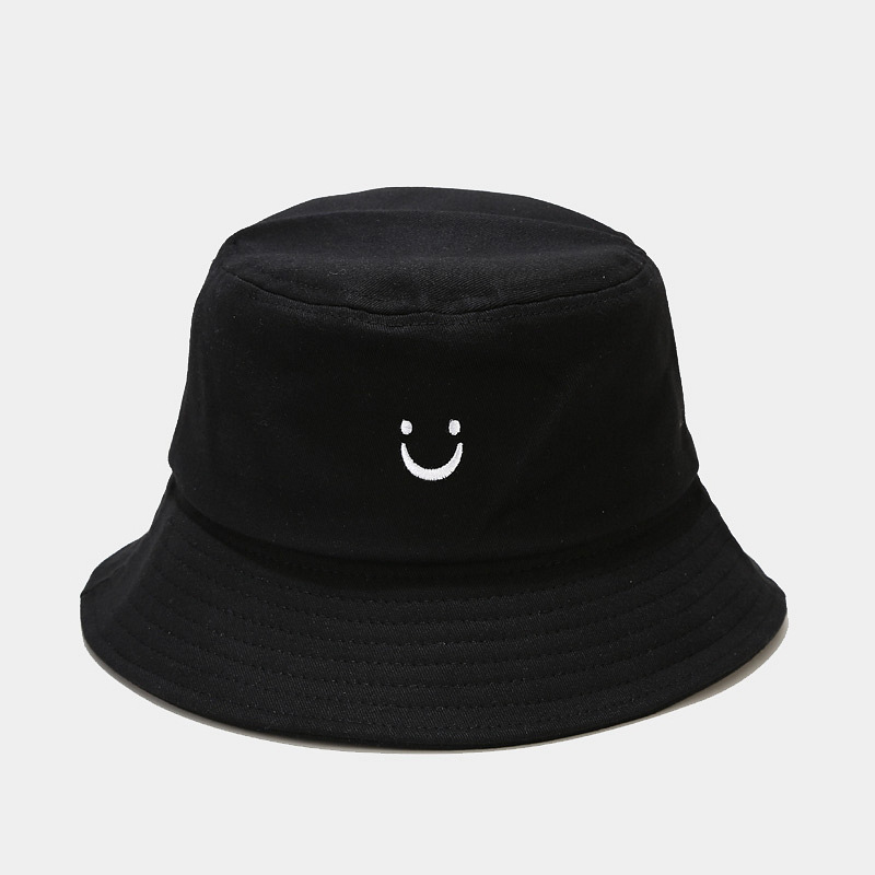 Unisex Embroidery Smile Face Bucket Hat / TECHWEAR CLUB / Techwear