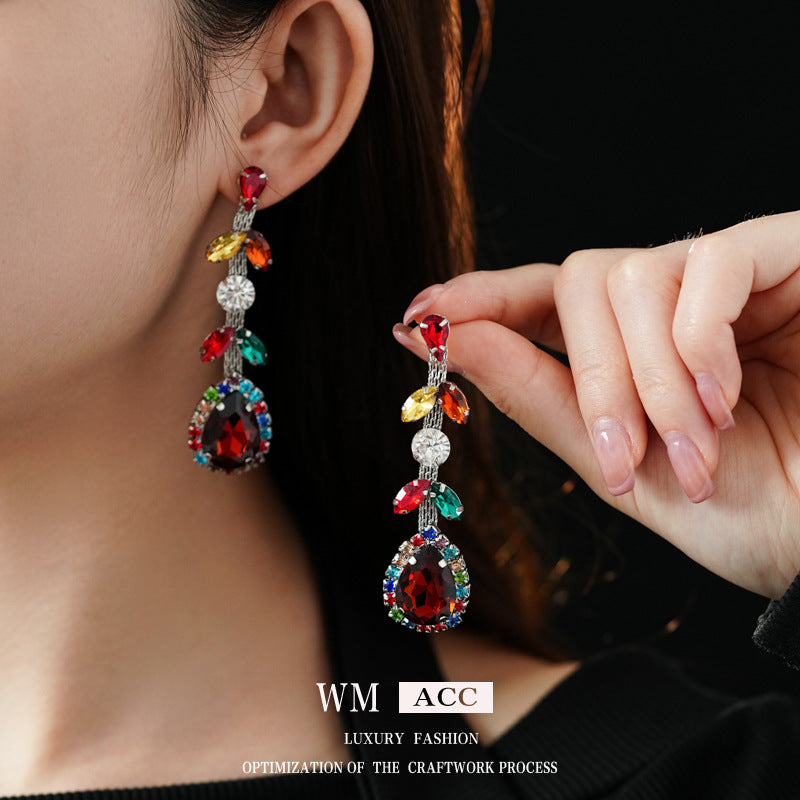 Women Luxurious Droplet Bell Heart Copper Electroplating Jewelry Sets