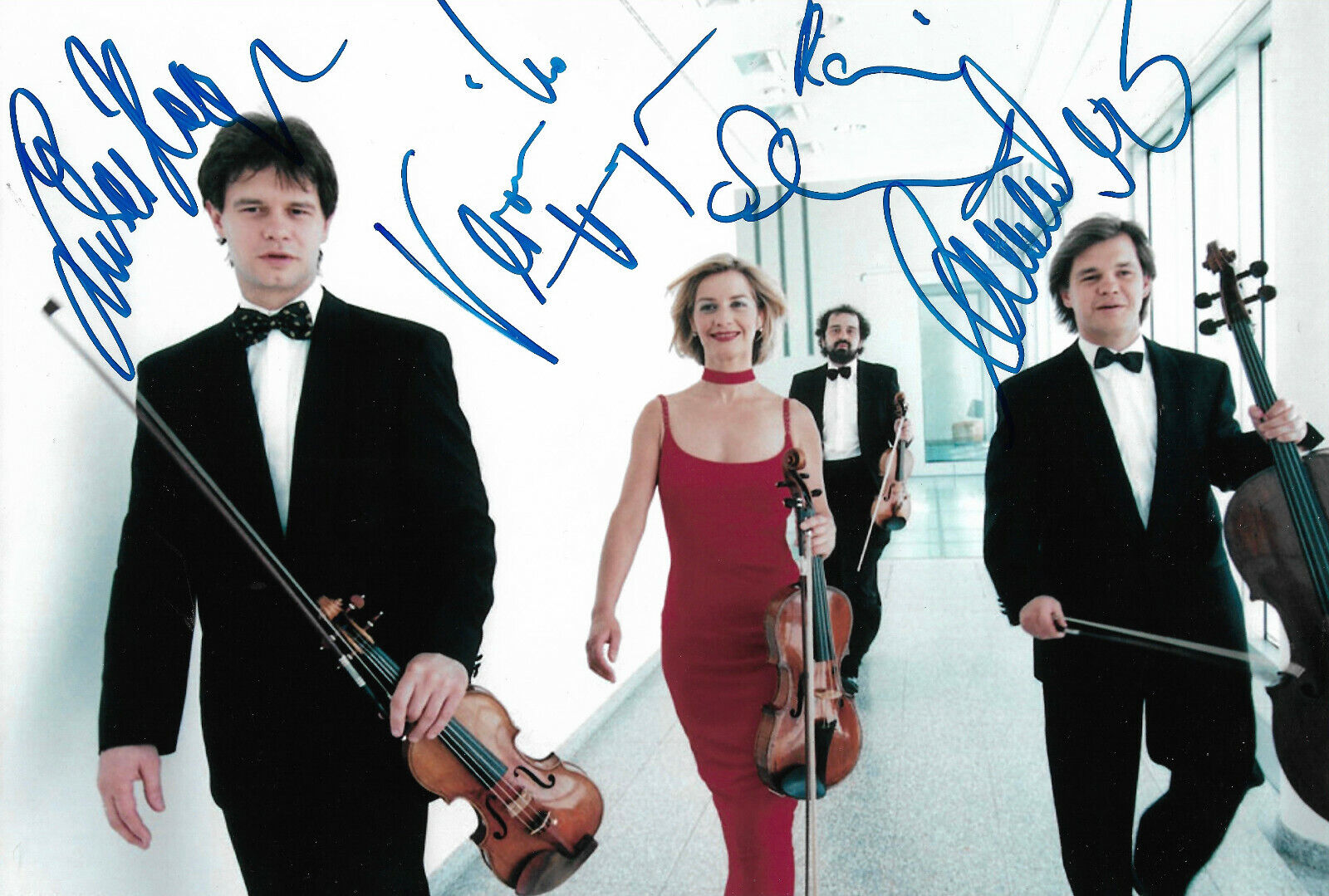 Hagen Quartet signed 8x12 inch Photo Poster painting autographs