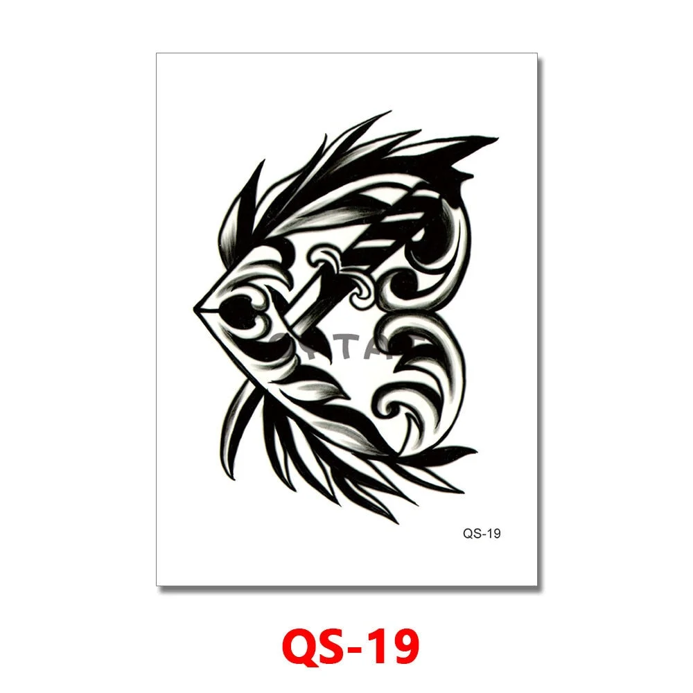 Waterproof Temporary Tattoo Femme Sticker Folower Rose Letter Fake Tatto Hand Back Tatoo Stickers Women Men Body Art Ogreish