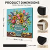DIY Pre-Framed Flower Vase Button Art Canvas Kit
