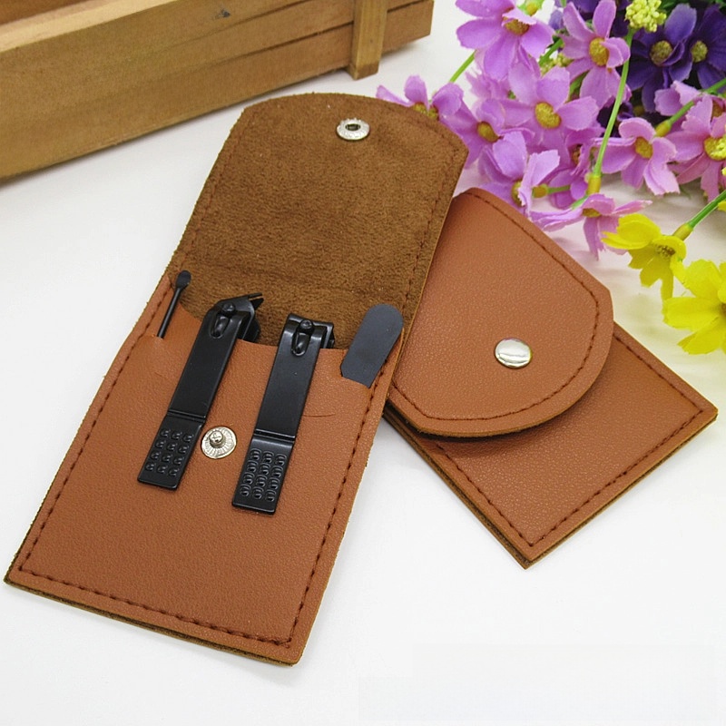 Spot Black 16-piece Set Nail Clippers Nail Clippers Manicure Tools Folding Bag Nail Clippers Set