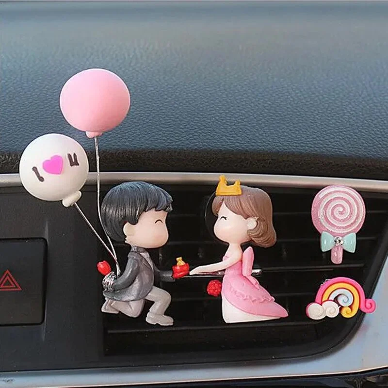 Fashion Cute Balloon Love Couple Car Air Conditioning Aroma Clip Perfume Air Outlet Freshener Ornament