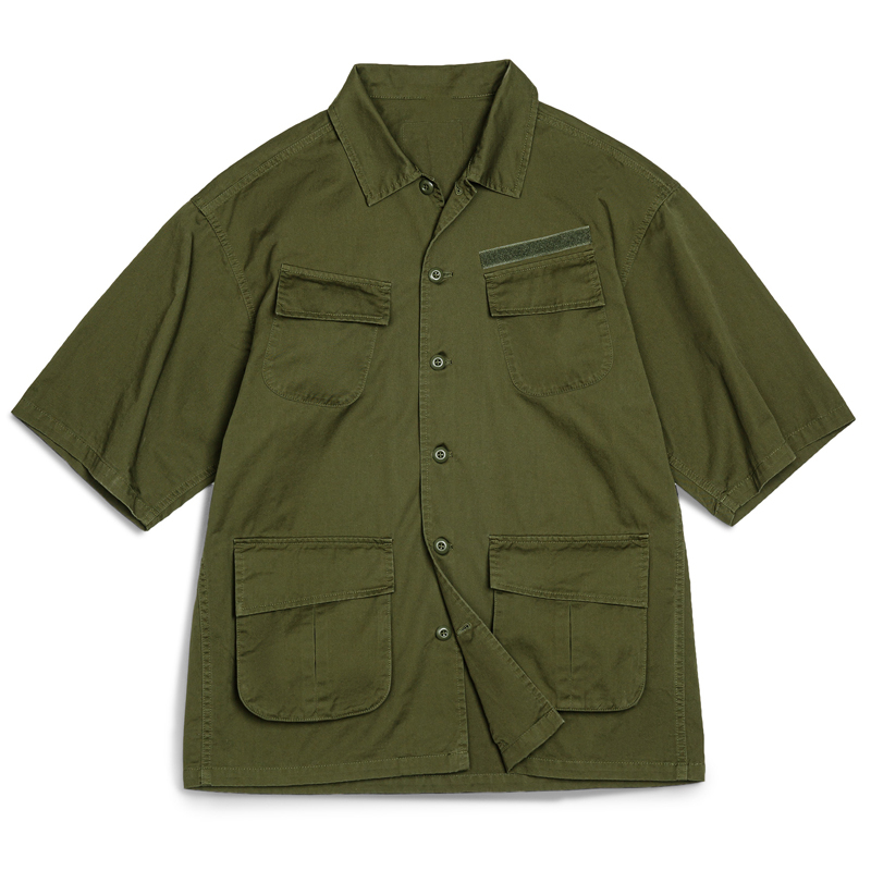 Retro Military Style M42 Four-Pocket Short-Sleeved Shirt