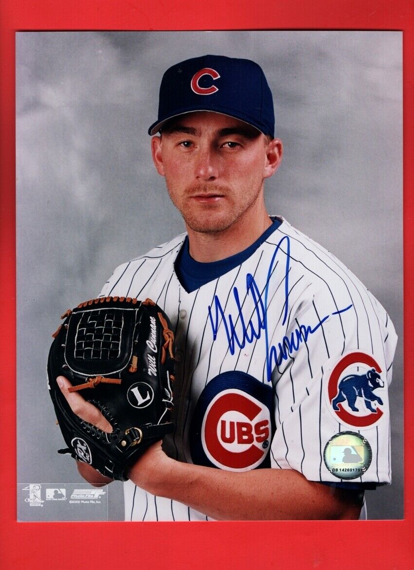 2002 WILL CUNNANE-CHICAGO CUBS AUTOGRAPHED COLOR GLOSSY 8X10