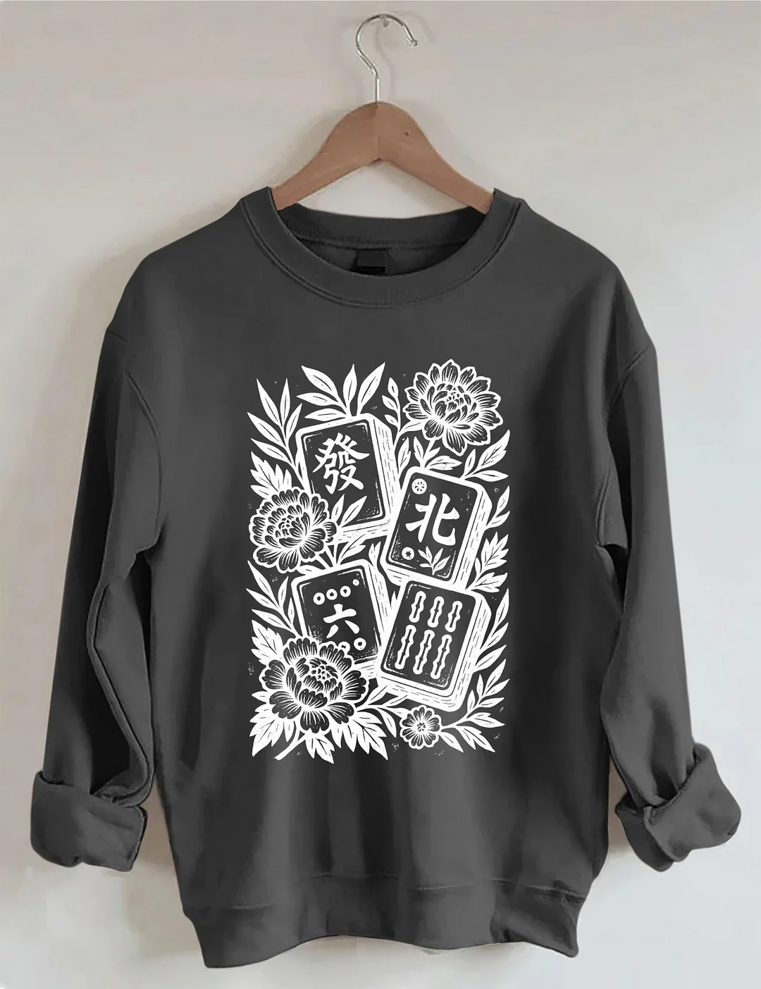 Mahjong Floral Game Night Sweatshirt