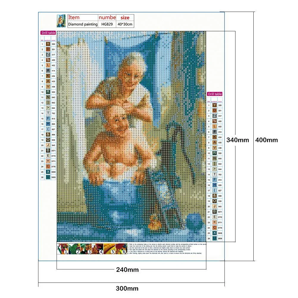 Diamond Painting - Full Round Drill - Older Couples(30*40cm)