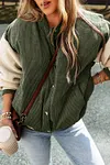 Women's Warm Corduroy Fleece Buttoned Bomber Jacket