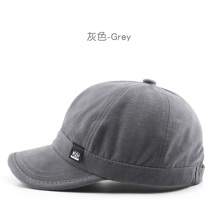 Fashionable cap,retro fashion,male,solid color,light plate,small label,baseball cap,outdoor sports,male,sunscreen,