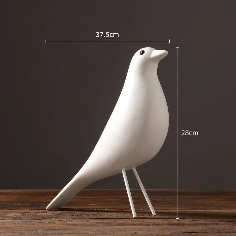 Nordic Style Bird Figurine Resin Statue Home Decor Modern Living Room Office Room Sculpture Home Decoration Accessories For Home