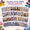 14CT 2 Strands Cross Stitching Bookmark Kit for Teachers Bookworms Women Readers 6PCS Single-Sided Stamped Embroidery Page Marker Set Handmade Thread Embroidery Craft 30 x 50cm tapestrymarket