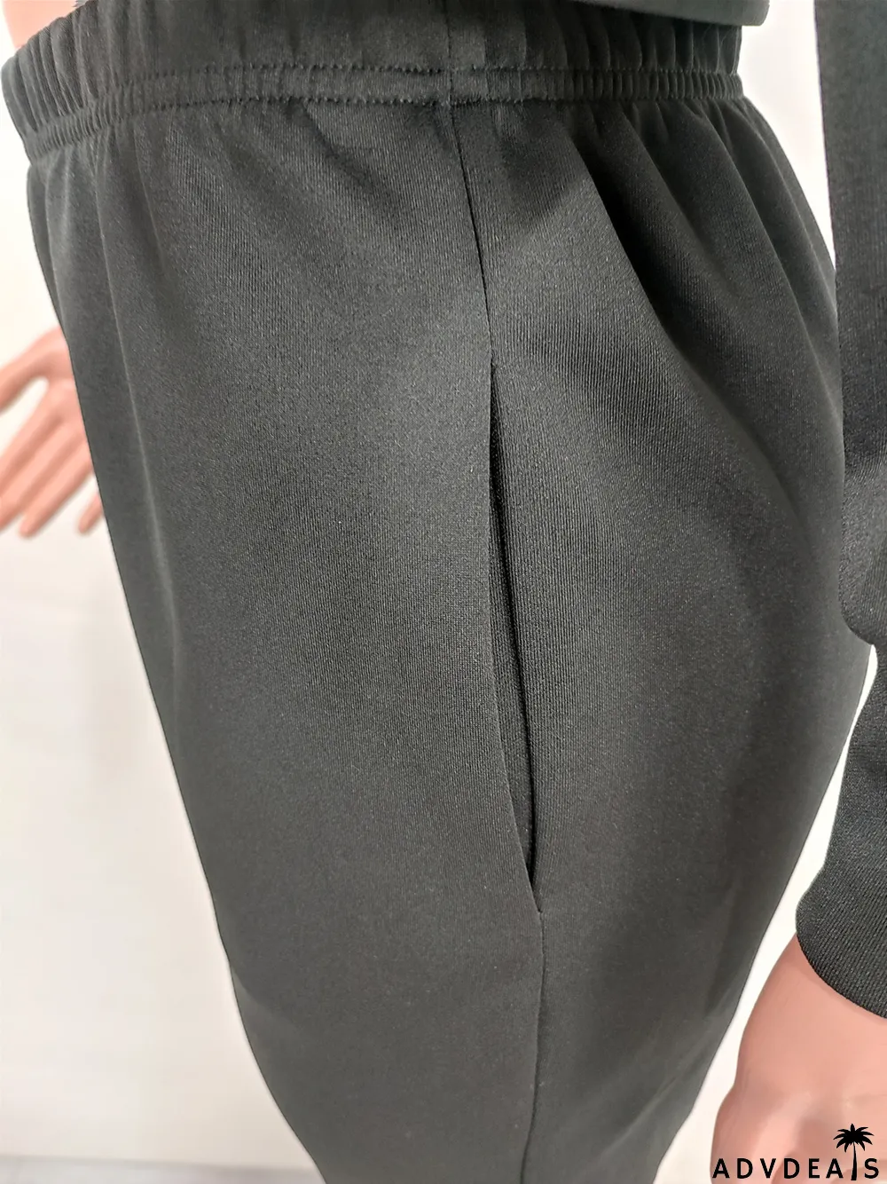 Solid Zipper Long Sleeve Two Piece Pants Set