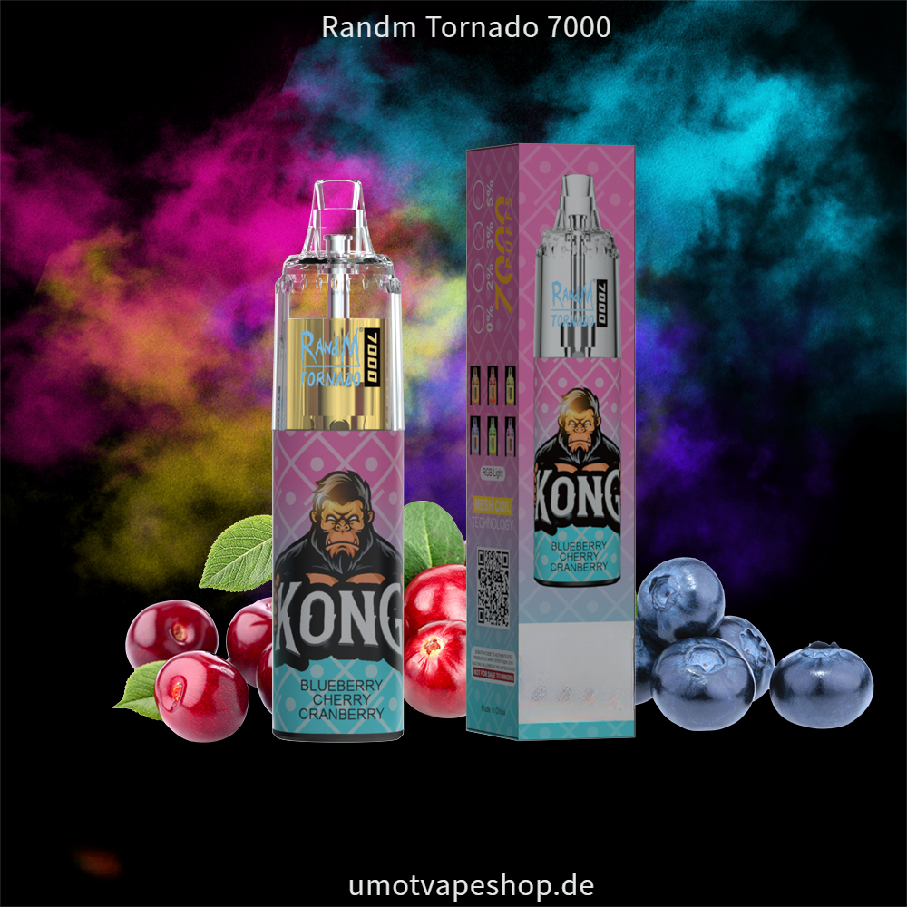 Randm Tornado 7000 Heidelbeere Kirsche Cranberry  fumotvapeshop