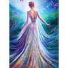 >SALE<5D DIY Full Round Drill Partial AB Diamond Painting Garden Princess Back 45x60cm