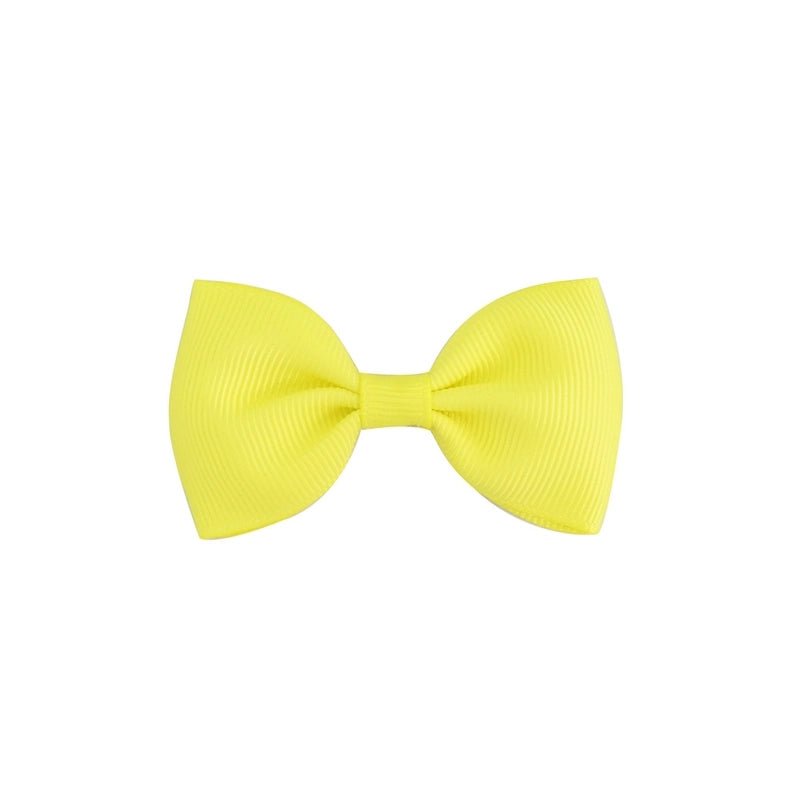 Solid Color Children’s Bow European Version Cute Hairpin Baby Hair Accessories Flat Head Bow Tie 643