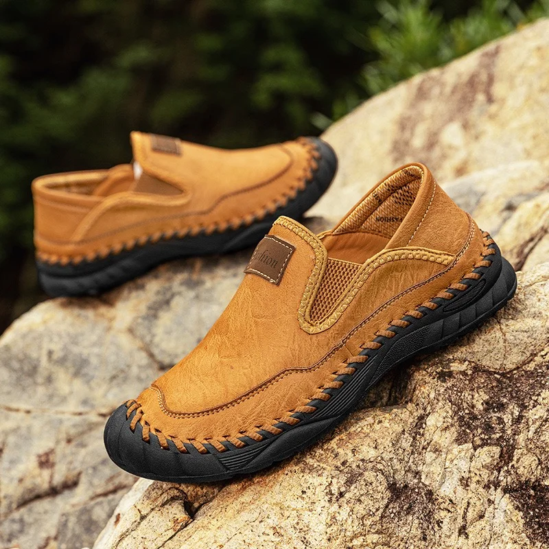 ⏰Last Day! 45% OFF 🔥AILONGCITY&reg;Men's Handmade Genuine Leather Orthopedic Outdoor Loafers